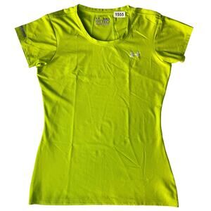 Under Armour Women Short Sleeve Workout Fitted T-shirt size M, Solid Neon Green